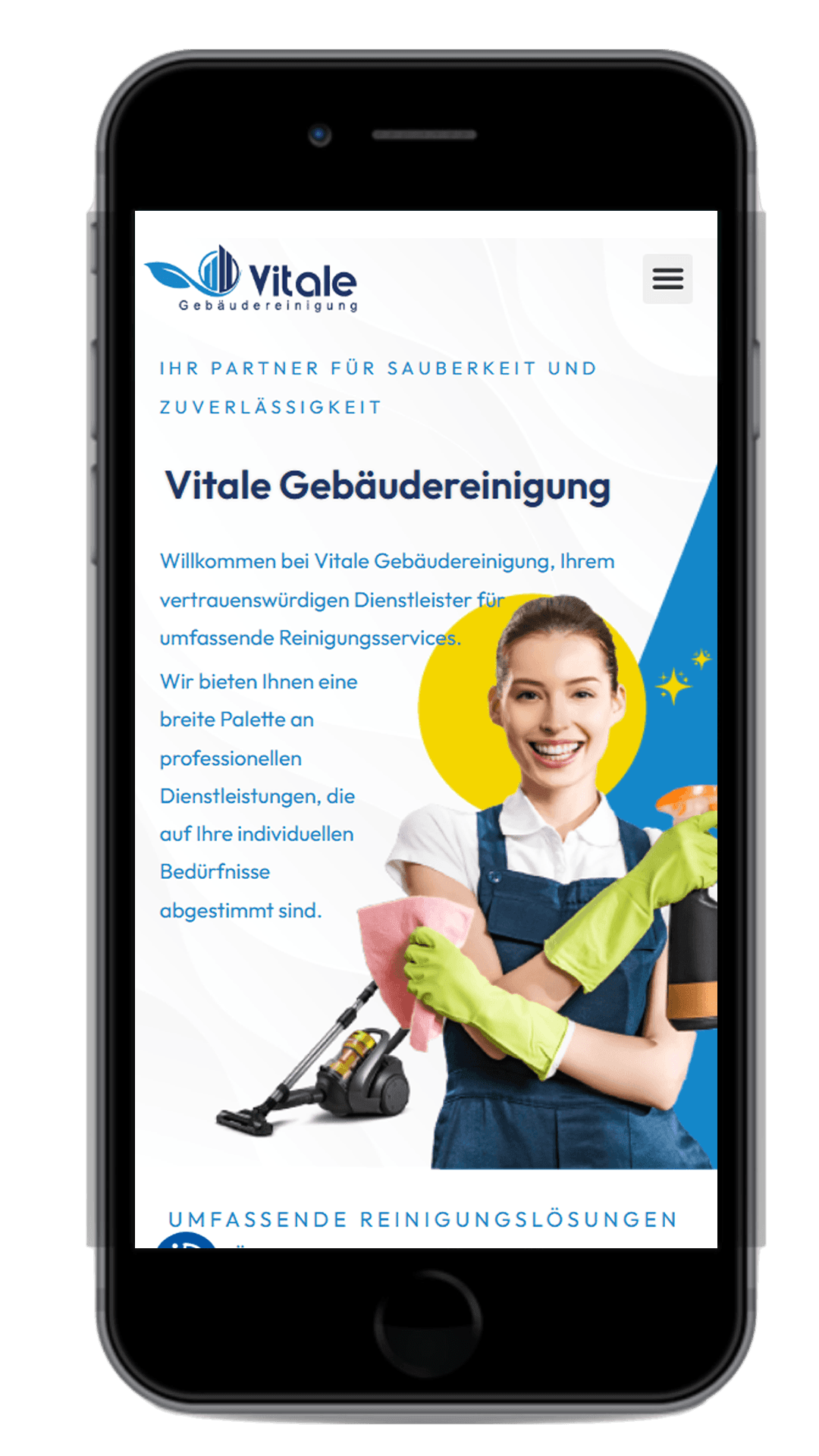 Responsive Webdesign für Reinigungsfirma – mobil optimiert | Davinci’s Web